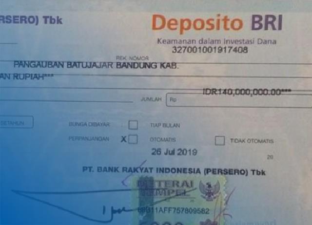 Bilyet Deposito BRI